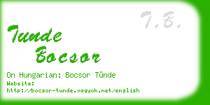 tunde bocsor business card